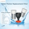 Nispira Water Filter Replacement for Alexapure Seychelle Water Pitcher Dispenser Removes Chlorine, Lead, Odor, Color Reduce Water Hardness, 2 Sets - 3 of 4