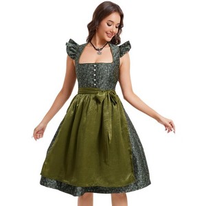 Womens Dress 2 Pieces Costumes for Traditional Carnival Halloween Midi Dress - 1 of 4