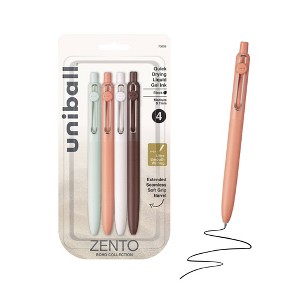 uniball Zento Retractable Liquid Gel Pens, 0.7mm Medium Point