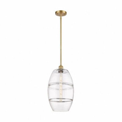 Vaz - 1 Light Stem Hung Mini Pendant In Industrial Style-18.5 Inches Tall and 10 Inches Wide