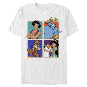 Men's Aladdin Character Portrait Squares T-Shirt - 1 of 4