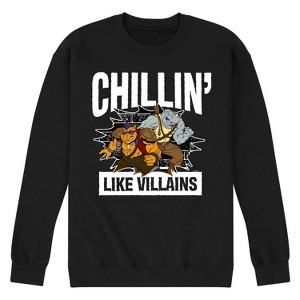 Men's - Teenage Mutant Ninja Turtles - Chillin Like Villains Graphic Fleece Sweatshirt - 1 of 4
