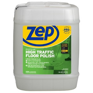 ZEP Zep High Traffic Floor Polish – Scuff Resistant Floor Shine – 5 Gallon - Each - 1 of 4