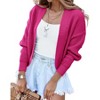 Coolmee Women's Long Sleeve Open Front Knit Cropped Cardigan Sweaters Casual Drop Shoulder Short Shrugs Sweater Coats - 2 of 4