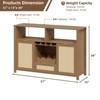 EROMMY Bay Isle Home™ Bar Cabinet With 2 Rattan Doors, Wine Racks And Drawers For Dining Room And Living Room - 3 of 4