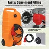 14 Gallon Fuel Tank, Portable Diesel Transfer Gas Can, Manual Transfer Nozzle, Fuel Container, Heavy-Duty Fuel Caddy for Car, ATV,Weeder, Boat,Orange - 2 of 4