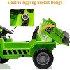 12V 4WD Ride On Dump Truck for Kids 4-8, Electric Ride On Car with Remote Control, Motorized Dump Bed & Shovel, Two Speeds, Bluetooth Music - 2 of 4