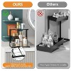 LunaLulinlk 2 Pack Acrylic Under Sink Organizer, 2-Tier Pull Out Bathroom Storage Organizer, Adjustable Storage Shelf for Pantry Kitchen - 4 of 4