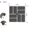 DSVIMOY 12" Patio Deck Tiles, 44pcs DIY Module Interlocking Decking Tiles, Floor Tile for Porch Poolside, Balcony, Grey, 12"*12"*0.8" - 3 of 4