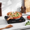 Peach Street Electric Stovetop Hot Plate Burner 1800W Glass Cast Iron Portable Stove Burners Cool Touch Handle Cooktop Temperature Controls Electric - 2 of 4