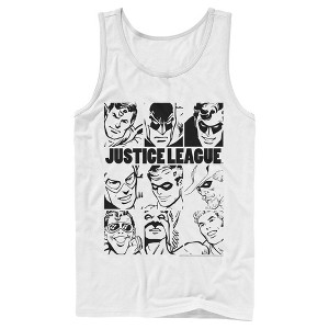 Men's Justice League Vintage Hero Panels Tank Top - 1 of 4