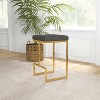 TiramisuBest Waterfall Entryway Bench - Beige Wood & Fabric, 52"W, 17.5x52x18 Inches - 2 of 4