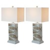 HomeRoots Set of Two 28" Blue Table Lamp With White Cone Shade - 4 of 4