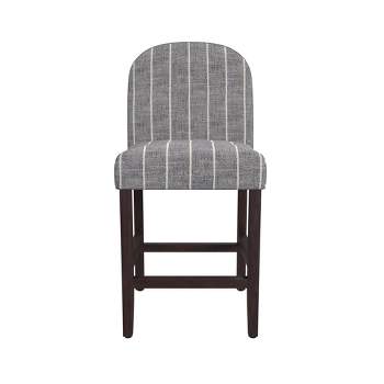 Rounded Back Woven Upholstered Counter Height Barstool - HomePop