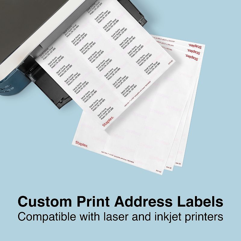 MyOfficeInnovations Laser/Inkjet Address Labels 1" x 2 5/8" Clear 30 Labels/Sheet 575748, 4 of 6