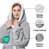 Oversized Long Wearable Blanket with Sleeves Warm & Soft Blanket Grey - Bedsure - 2 of 4