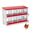 6/8/10 Compartment Galvanized Chicken Nesting Box - Metal Laying Box with Legs for Hens - 2 of 4