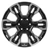 OE Wheels CV65 20 Inch Rim Fits Silverado 1500 ZR2 Style 6x139.7 20x9 Gloss Black Machined - Hollander 14089 (1) - 2 of 4