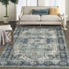 Indoor Soft Vintage Medallion Area Rugs for Living Room Bedroom Machine Washable Low Pile Non Slip Foldable Carpet Retro Room Decor - 3 of 4