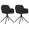 vidaXL Swivel Dining Chairs, 2 Pcs, Black Velvet - 2 of 4