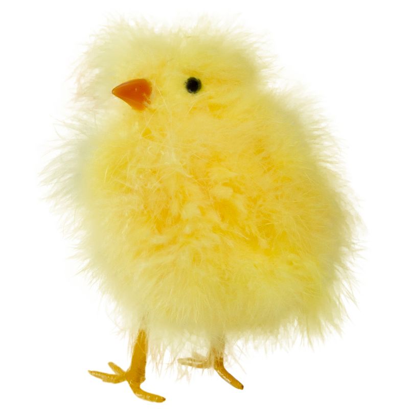 Northlight 5” Furry Chick Facing Right Spring Easter Figure - Yellow, 3 of 5