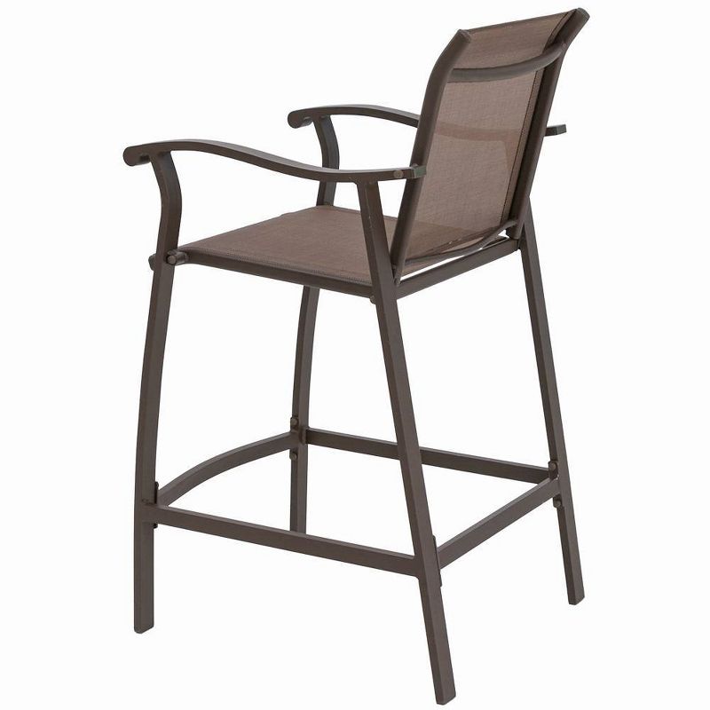 2pc Outdoor Counter Height Aluminum Bar Stools - Brown - Crestlive Products, 6 of 10