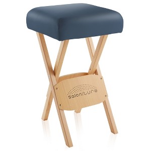 Saloniture Wood Folding Massage Stool with Carrying Case - 1 of 4