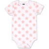 The Peanutshell Baby Girl Short Sleeve Bodysuit Set, 5 Pack, Blush Floral and Stars, Newborn to 24 Months - 3 of 4