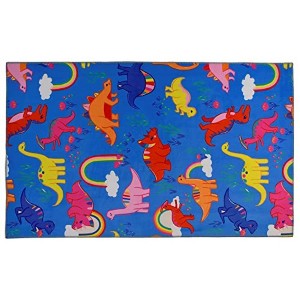 Homefires Dinosaurs & Rainbows Indoor Rug – Fun, Colorful, Soft & Durable, Easy-to-Clean Accent Rug for Kids' Rooms & Play Areas - 1 of 3