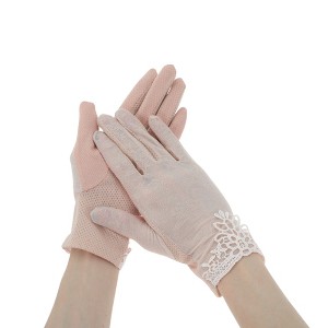 Unique Bargains Women's Floral Sunblock Mittens 1 Pair - 1 of 4