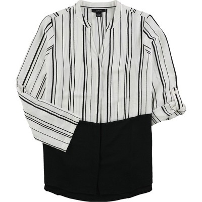 Alfani Womens Tab Sleeve Knit Blouse