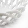 Meritage Modern Prestige 9.5 Inch Round Dolomite Basket Serving Bowl in White - 3 of 4