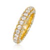 Ross-Simons 5.00 ct. t.w. CZ Eternity Band in 18kt Gold Over Sterling - 4 of 4