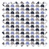 Bacati - Elephants Blue/Navy/Gray 6 pc Crib Bedding Set with Long Rail Guard Cover - 3 of 4