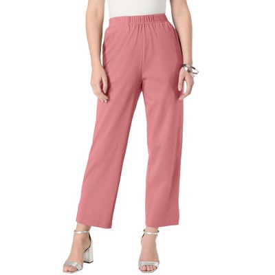 Roaman's Women's Plus Size Soft Knit Straight-Leg Capri Pant