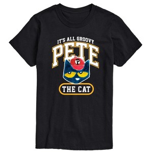 Men's - Pete the Cat - It's All Groovy Collegiate Short Sleeve Graphic T-Shirt - 1 of 4