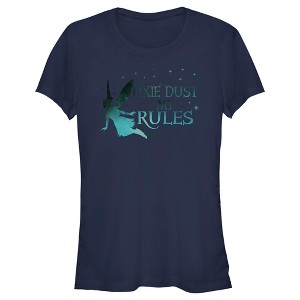 Juniors Womens Peter Pan & Wendy Tinker Bell My Pixie Dust My Rules T-Shirt - 1 of 4