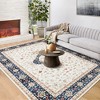 Vintage Rug for Living Room Soft Thin Rug Indoor Floral Print Distressed Rug Aesthetic Rug - 2 of 4