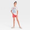 Girls' Short Sleeve Oversized 'USA' 4th of July Graphic T-Shirt - Cat & Jack™ Cream - 4 of 4