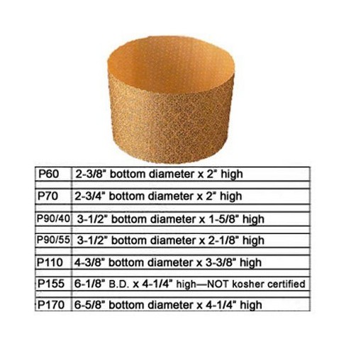 Novacart OP80/38 Brown Ecos Disposable Baking Mold 2-3/8 inch Bottom Diameter x 1-9/16 inch High - Pack of 100