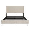 FURNIinspire Beds Platform Bed Modern Metal Queen Bed Frame with Curved Backrest, Noise Free, No Box Spring Needed, Beige, 84.07"*62.01"*47.24" - 4 of 4