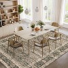 Area Rug Vintage Style Machine Washable Rug Vintage Distressed Area Rug Carpet Retro Boho Medallion Accent Rug Stain Resistant Non-Slip Foldable - 3 of 4
