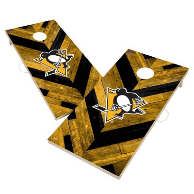 NHL Pittsburgh Penguins 2'x4' Solid Wood Cornhole Board