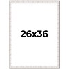 PosterPalooza | Sculpted White Picture Frame - UV Acrylic, Foam Board Backing, Hanging Hardware - 2 of 4