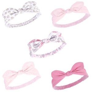 Hudson Baby Infant Girl Headbands 5pk, Paisley Medallion, 0-24 Months - 1 of 4