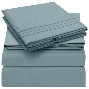 Mellanni 1800 Bed Sheets Full Spa Blue - 1 of 3
