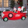 Gemmy Animated Christmas Inflatable Santa and Mrs. Claus in Red Car, 4 ft Tall, Multi - 2 of 4