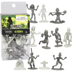 Mini Zombie Figures Set 10pc Toy Collection- Action Figures for Play, Gifts, Party Favors, Dioramas, Decor- Compatible with Dungeons and Dragons RPG - 1 of 3