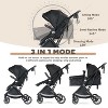 Kinder King 3 in 1 Convertible Baby Stroller, Portable Baby Carriage Pushchair with Adjustable Canopy - 3 of 4