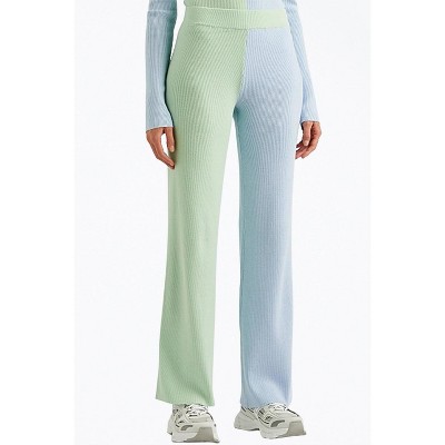 Women's AWA RIBBED-KNIT STRAIGHT-LEG PANTS - HELMSTEDT